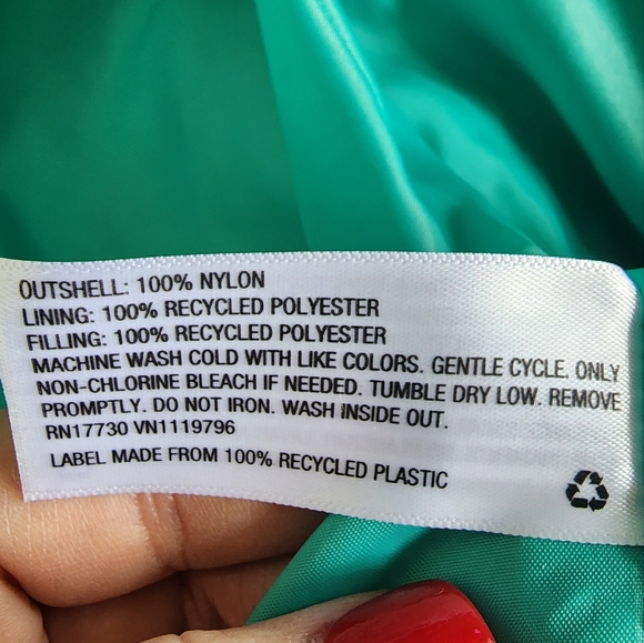 A New Day Jade Green Puffer Jacket Coat, Sz M - Picture 14 of 14